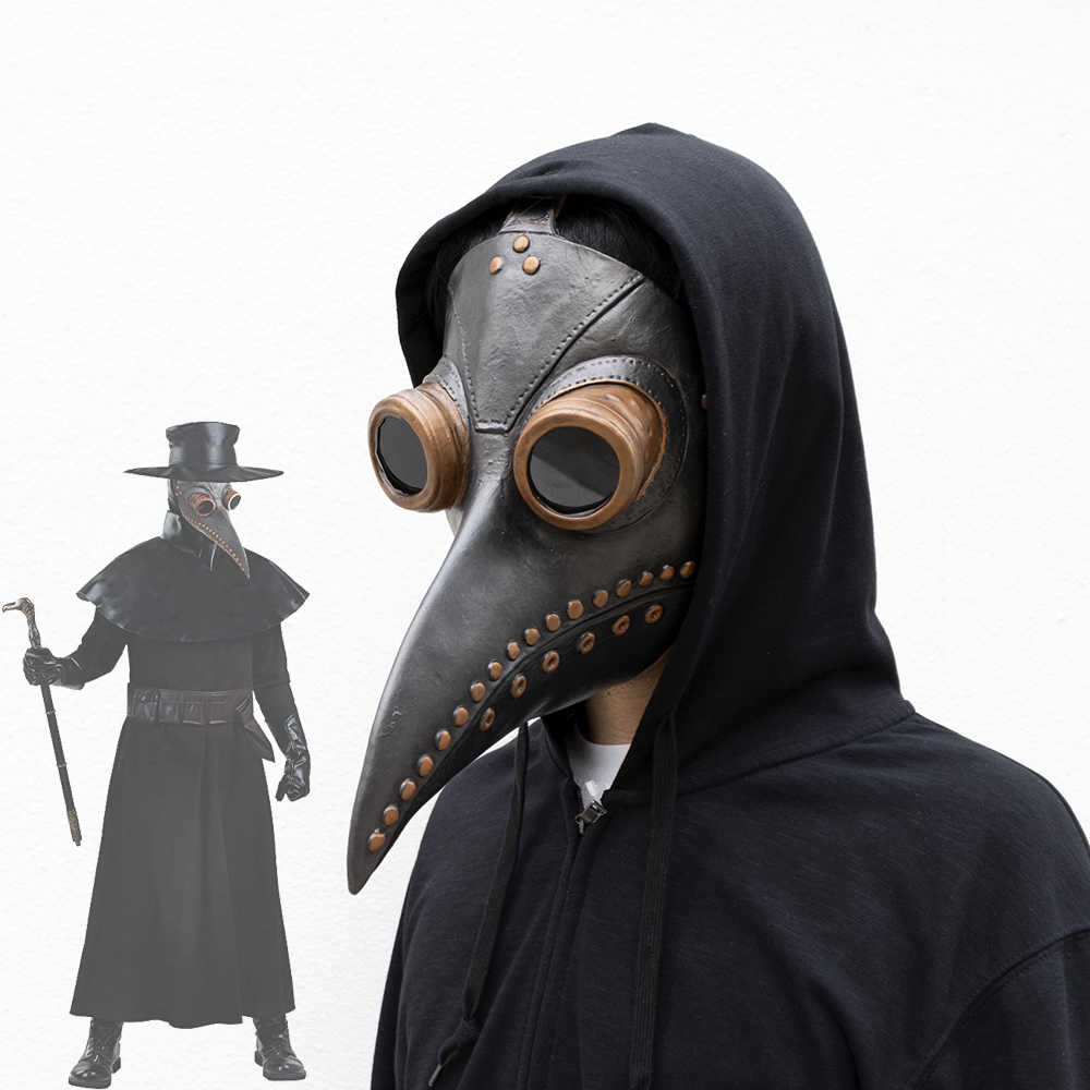 Disposable Surgical Mask - コスプレ用のラテックス製の顔の変装マスク,子供用の長いマスク,鳥のデザイン,スチームパンク,ハロウィーン用のアクセサリー