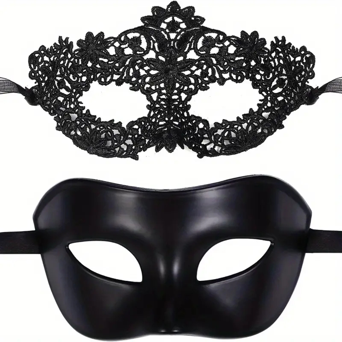 2 個ホット新セクシーな黒レースマスク男性女性カップルベネチ - Black Face Mask Pack のレビューと価格