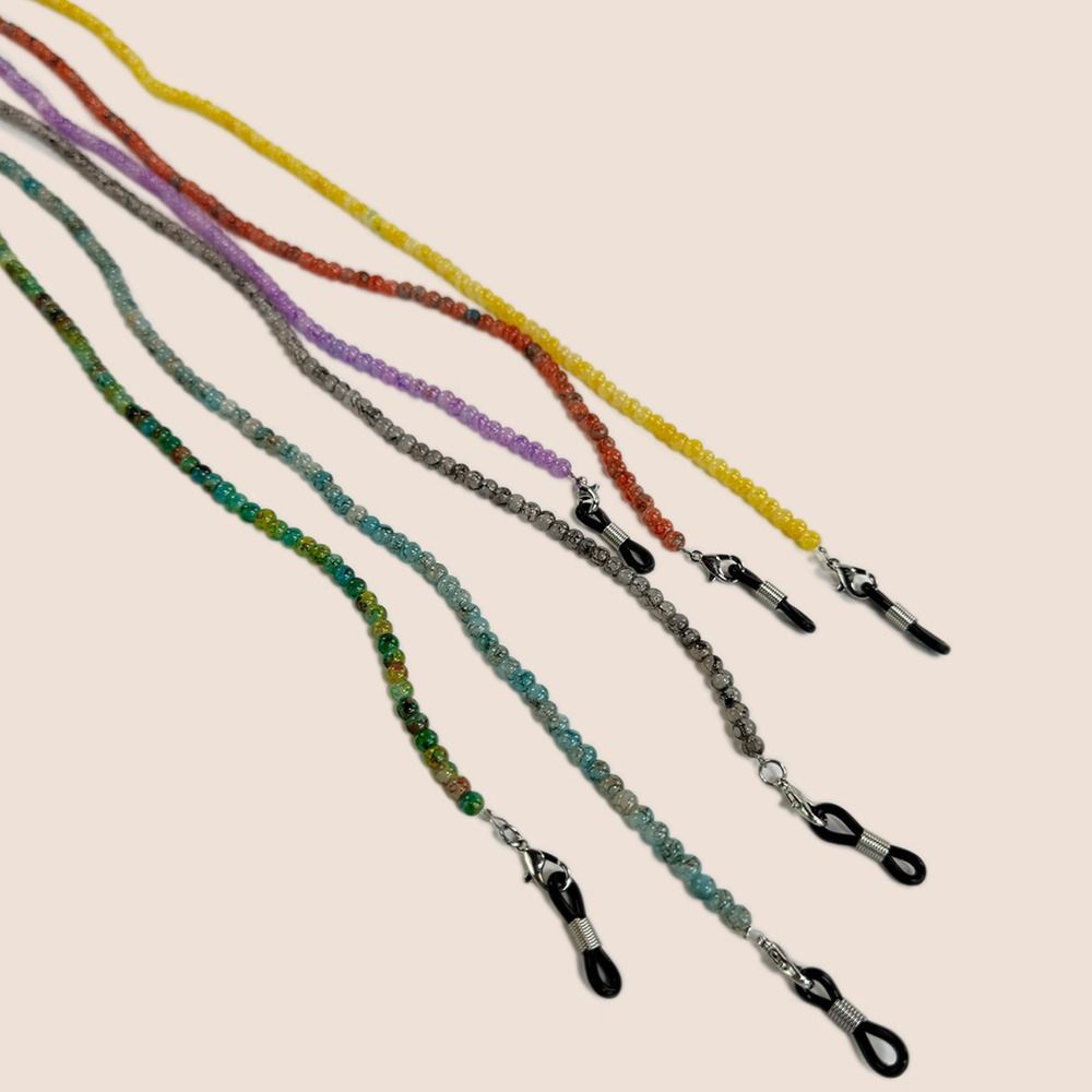軽量カラーガラスメガネチェーン ヴィンテージ手作りビーズ メ - Mask Lanyard Adjustable のレビューと価格