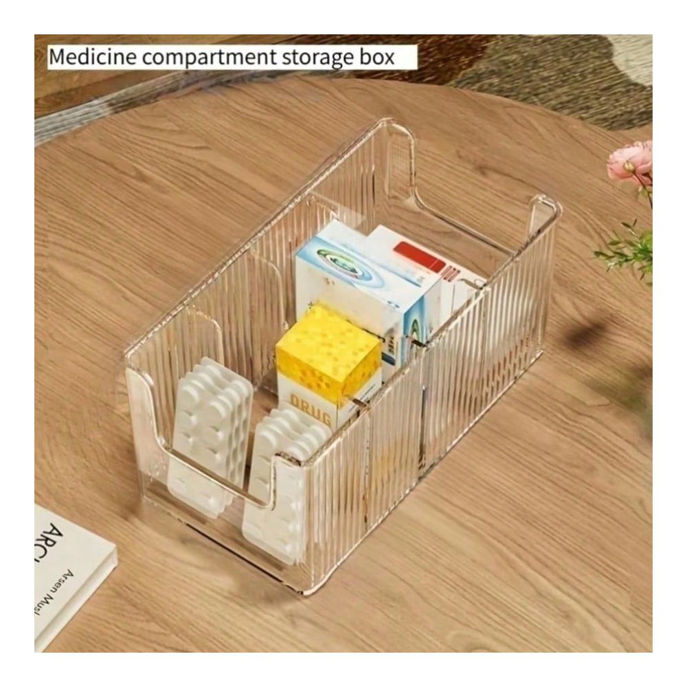 大人用大型4区画透明ピルボックス1個、取り外し可能な仕切り、 - Face Mask Storage Box のレビューと価格