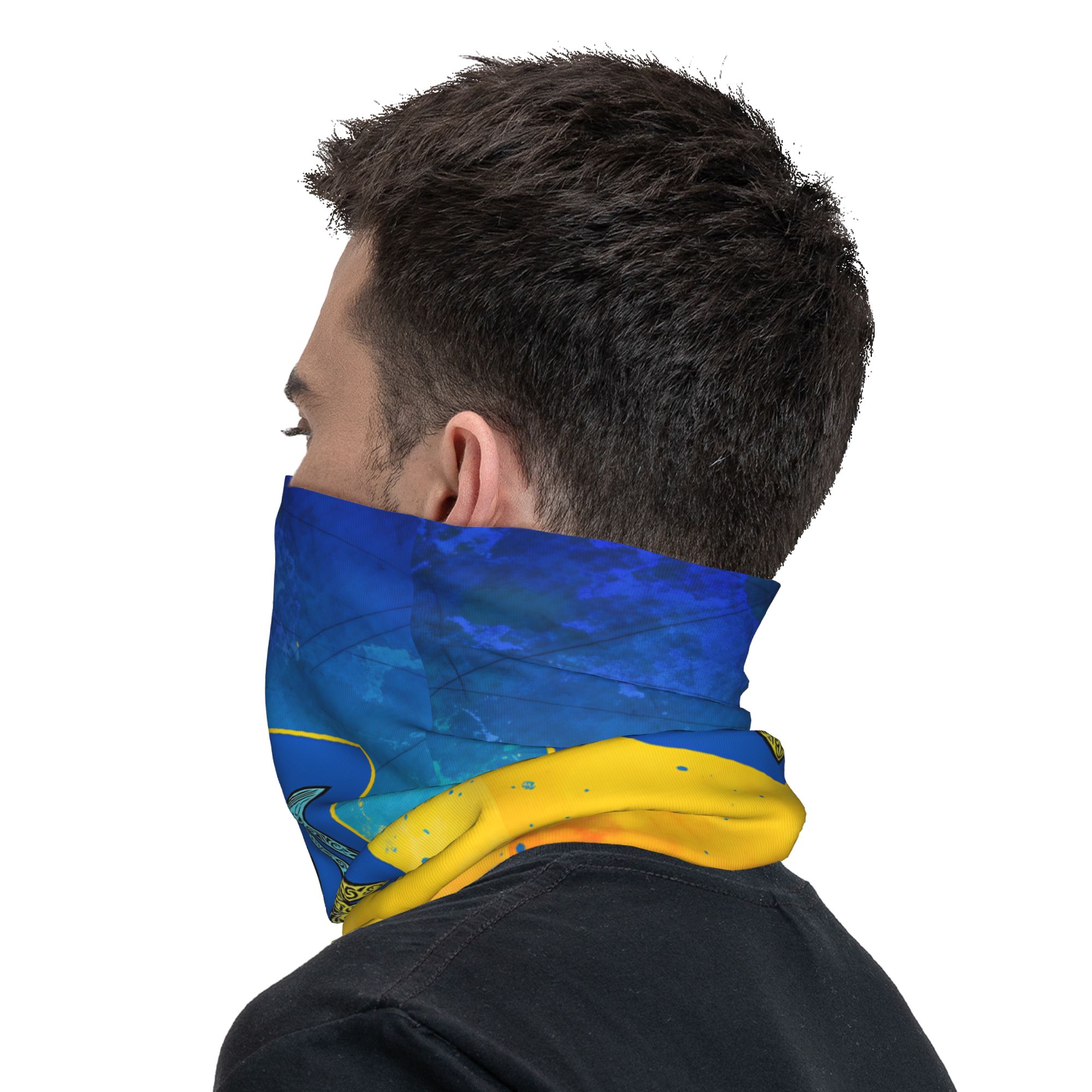 ウクライナの三色エンブレムバラクラバアウトドアスポーツ自転車 - Neck Gaiter Face Cover のレビューと価格