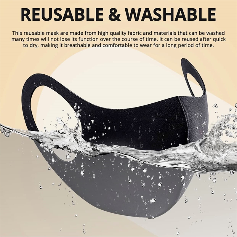 5/10 個ファッション固体イヤーループマスク春防塵洗える再 - Cloth Face Mask Washable のレビューと価格